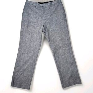 Banana Republic Standard Fit Linen Blend Trousers Size 36x32 Color Med Blue